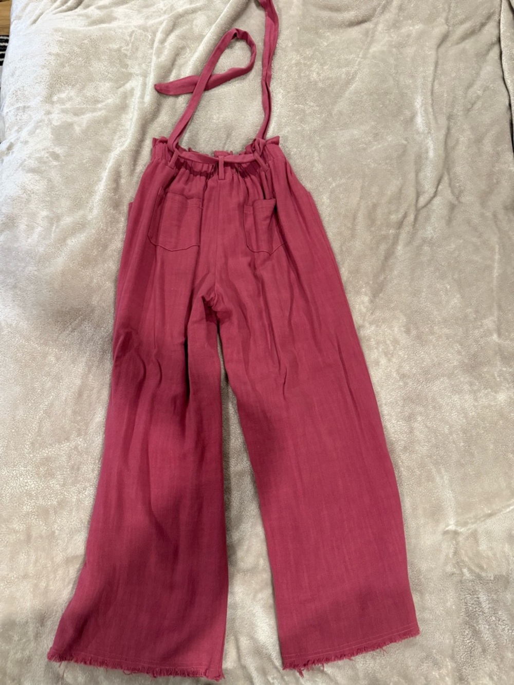 Blue Blush Wide-Leg Jumpsuit in Raspberry
